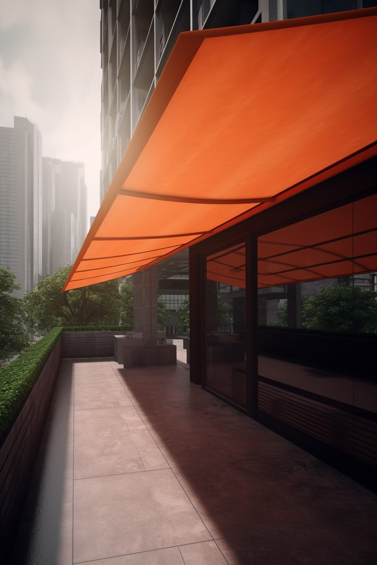 กันสาดผ้าใบ PVC ติดตั้งอาคารในกรุงเทพ — Covertech ผู้เชี่ยวชาญผ้าใบ PVC