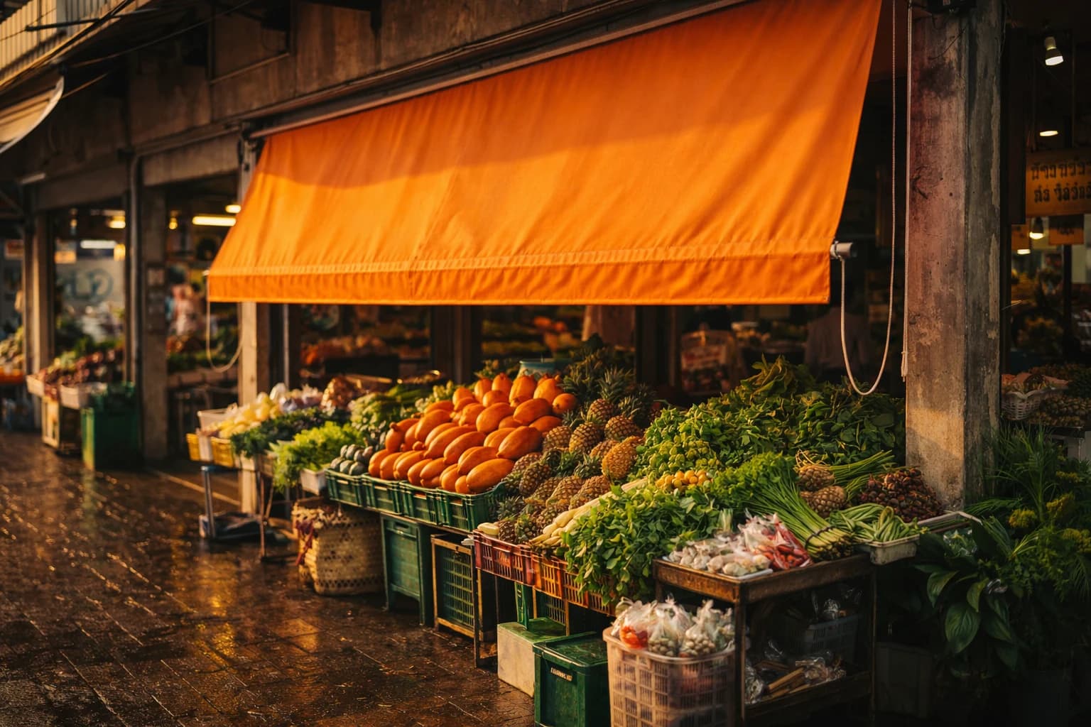 แผงตลาดสด