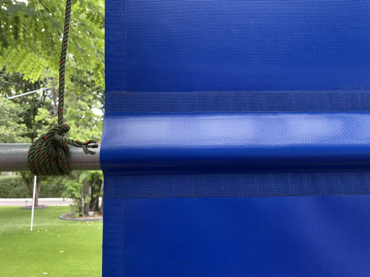 กันสาดใยแก้ว สีสด ติดตั้ง