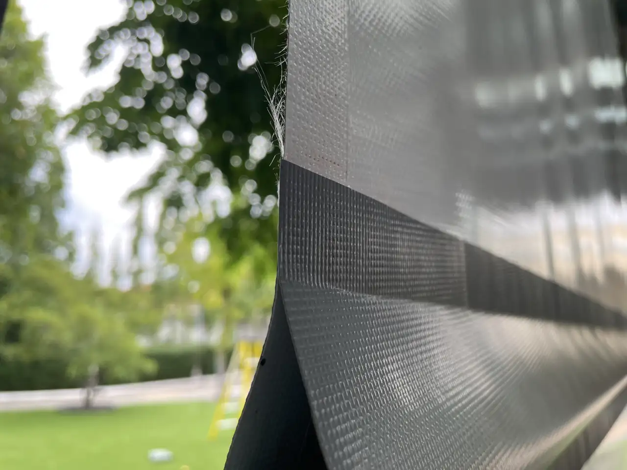 กันสาด PVC UV ติดตั้ง