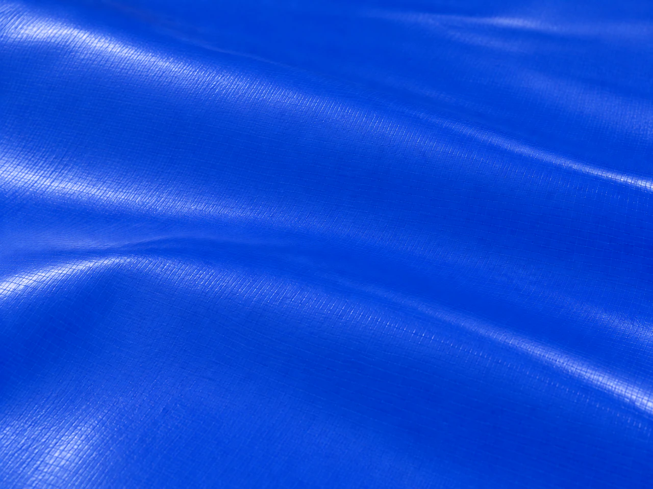 ขั้นที่ 1 เนื้อผ้า ผิวผ้าใบ PVC ใยแก้ว Standard สีน้ำเงิน ระยะใกล้